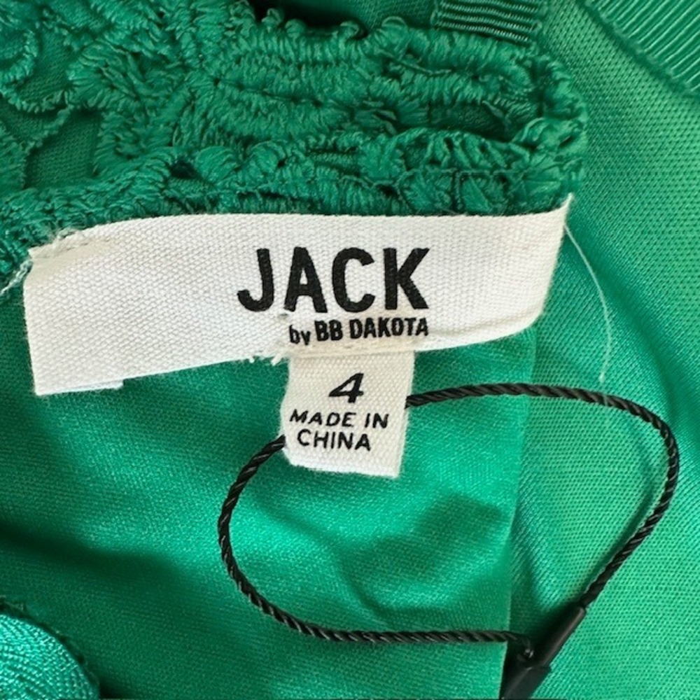 Jack by BB Dakota‎ Anthropologie Lace Romper Sleeveless Green V-Neck Size 4 - Picture 13 of 15